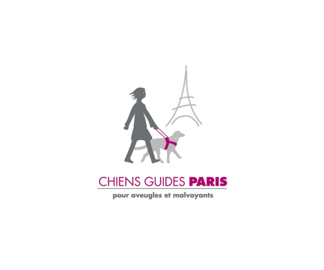 Logo de la réalisation Social Media pour l'École des chiens guide de Paris