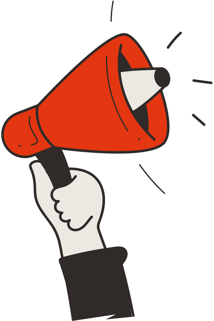 Mégaphone Illustration footer